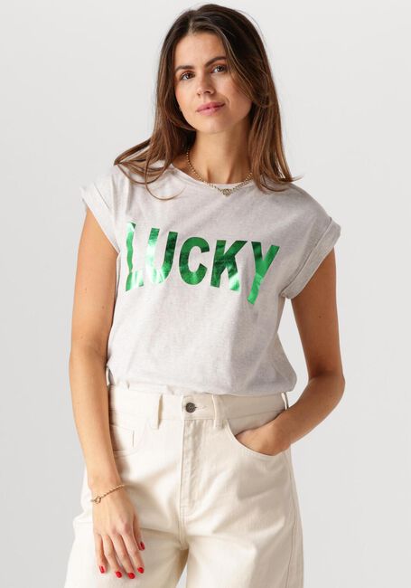 Graue BY-BAR T-shirt THELMA LUCKY TOP - large