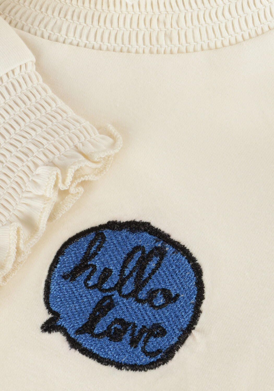 Ecru MOODSTREET Tops & T-shirts TOP LAURE WITH SMOCK - large