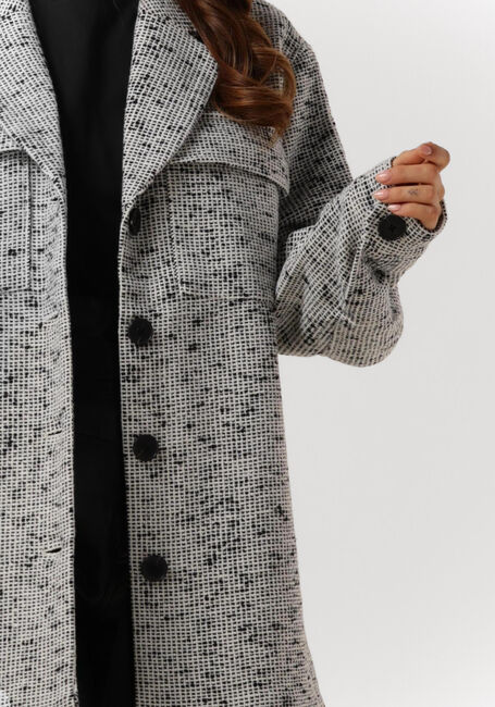 Ecru NA-KD Jack OVERSIZED TWEED JACKET - large