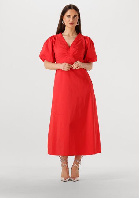 Rote NEO NOIR Maxikleid ILLANA POPLIN DRESS - large
