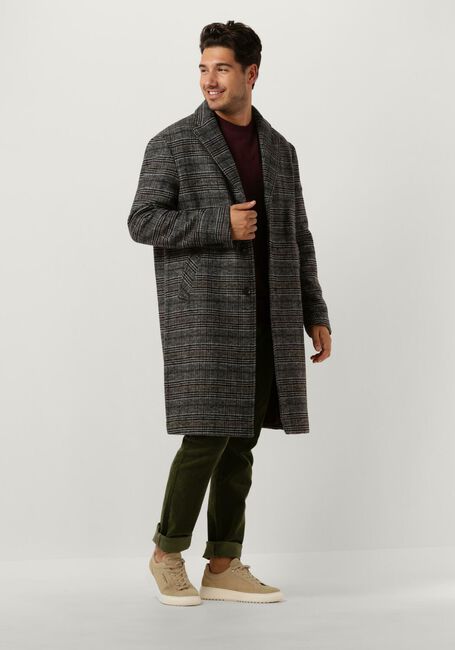 Graue SCOTCH & SODA Mäntel HAIRY BOUCLE OVERCOAT - large