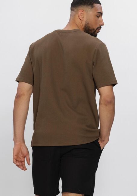 Braune ANERKJENDT T-shirt AKKIKI S/S WAFFLE TEE - large