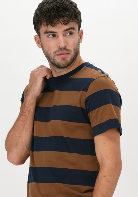 Dunkelblau SELECTED MEN T-shirt SLHSILAS STRIPE SS O-NECK TEE - large