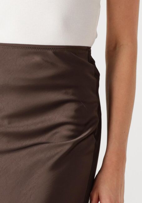 Braune NEO NOIR Maxirock VICKY HEAVY SATEEN SKIRT - large