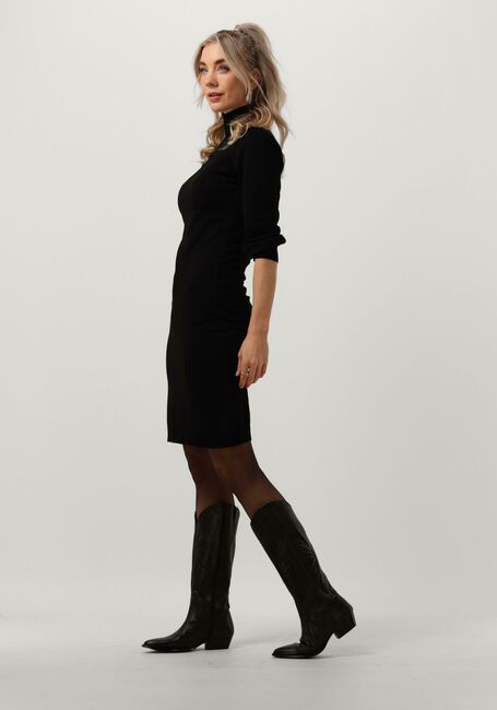 Schwarze MINUS Minikleid MERSIN HIGHNECK KNIT DRESS - large