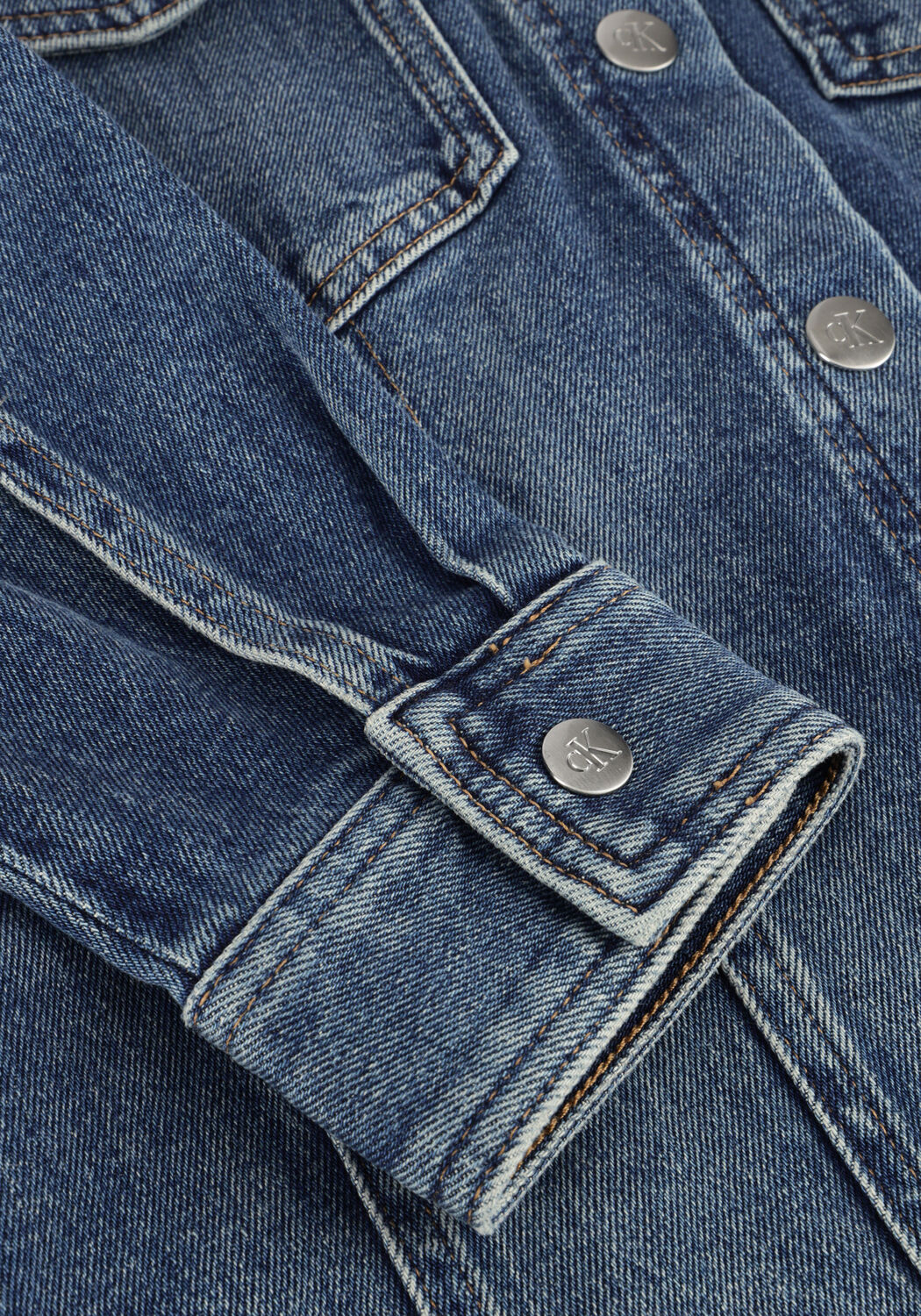 Blaue CALVIN KLEIN Minikleid LS DENIM MINI DRESS - large