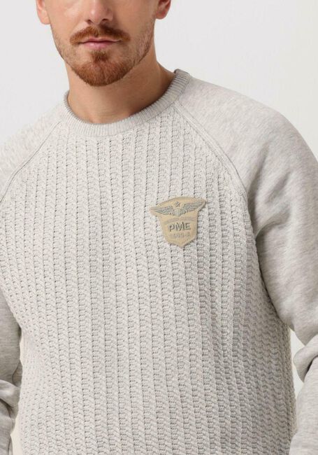 Nicht-gerade weiss PME LEGEND Pullover R-NECK KNIT SWEAT COMBINATION - large
