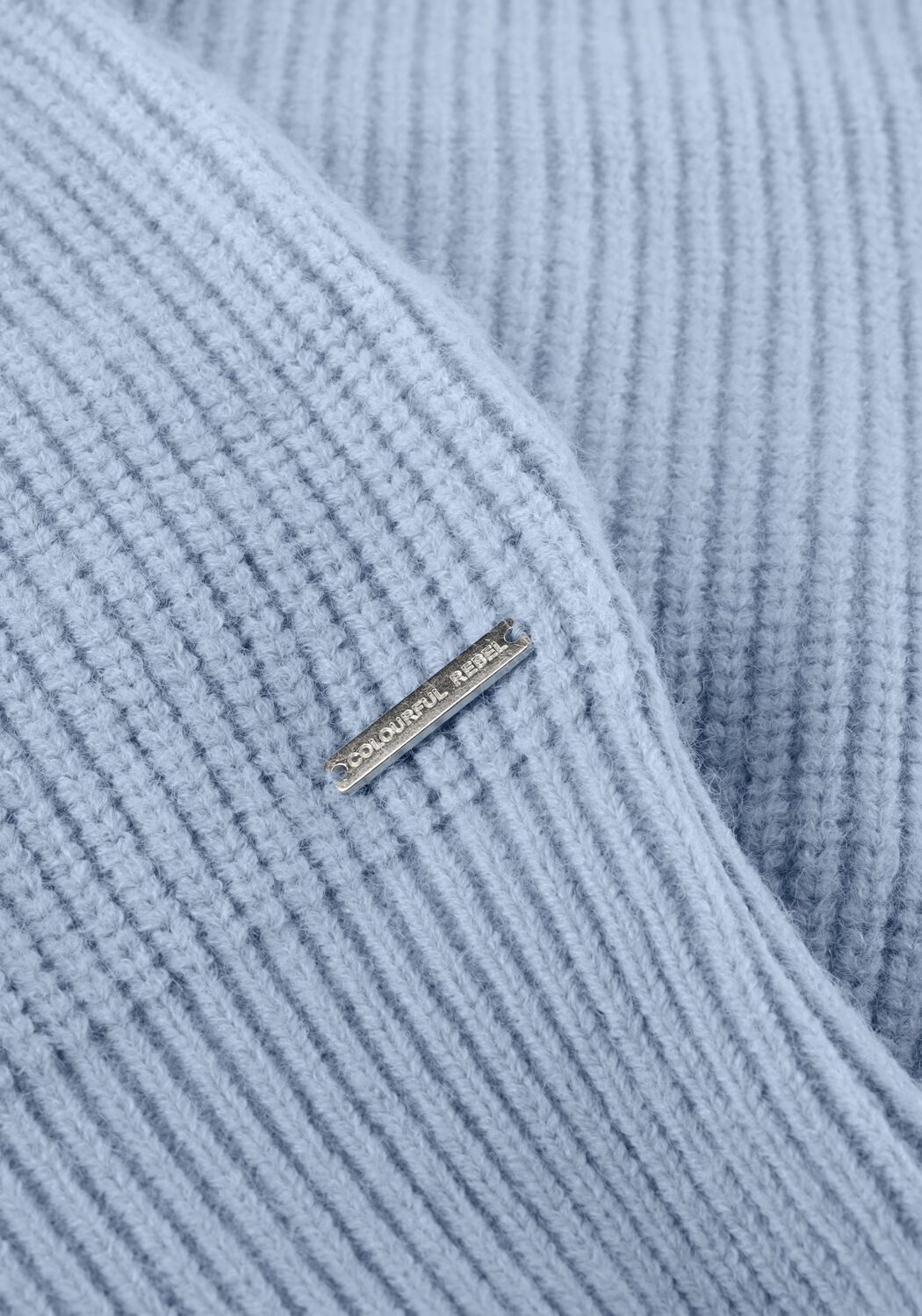 Hellblau COLOURFUL REBEL Pullover TOBY SLEEVE DETAIL KNIT - large