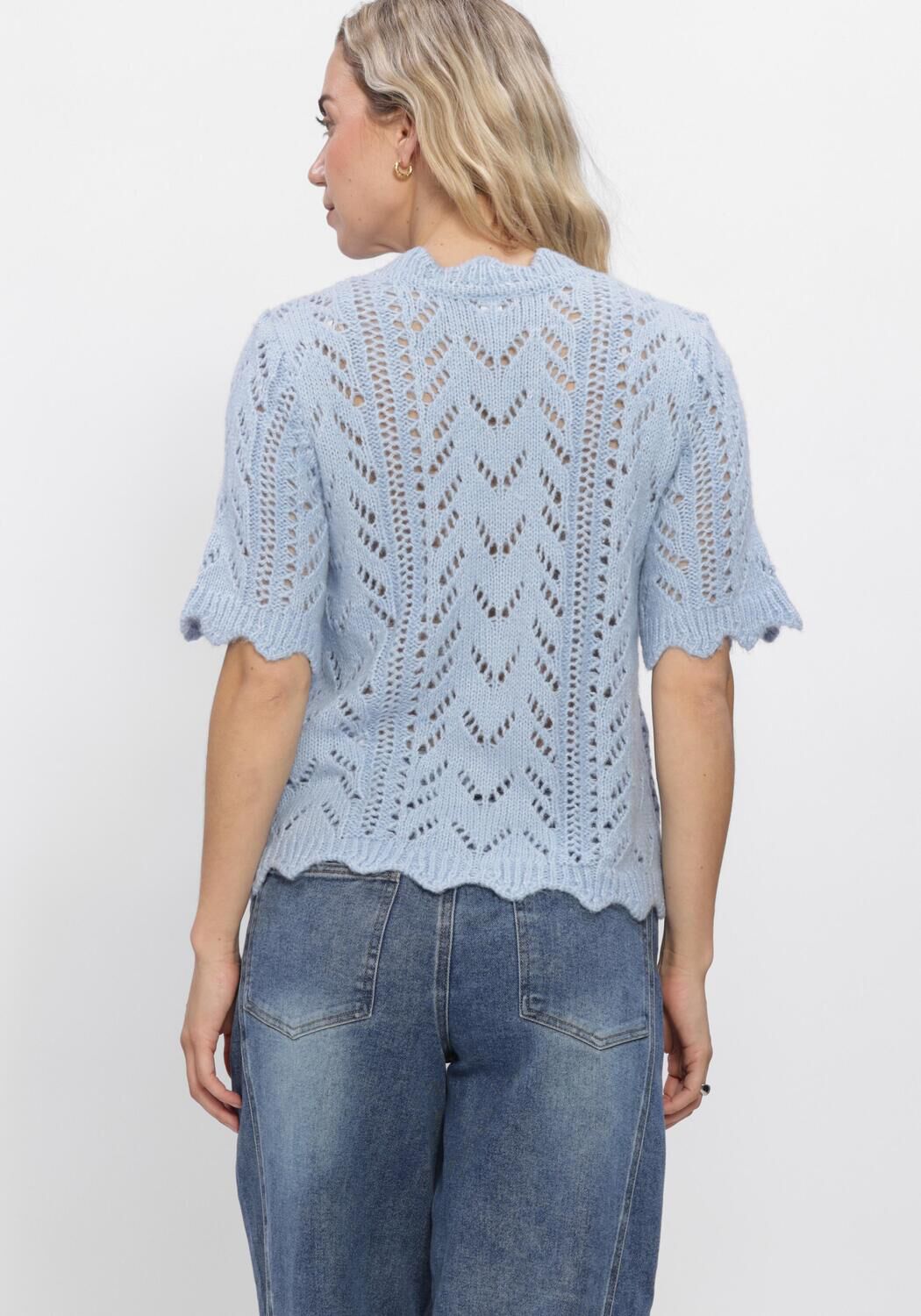 Hellblau Y.A.S. Pullover & Cardigans YASVIENNA SS KNIT CARDIGAN S. - large