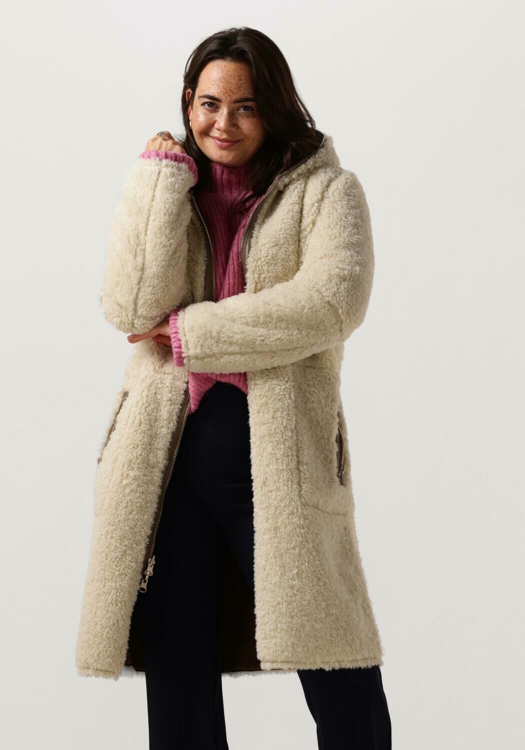 Camelfarbene GOOSECRAFT Wattierte Jack GC ADELYN COAT - large