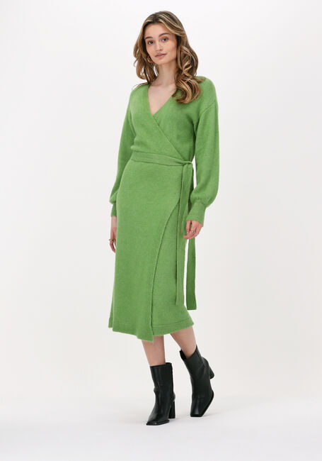 Grüne Y.A.S. Midikleid YASPICOTEE LS WRAP KNIT DRESS - large