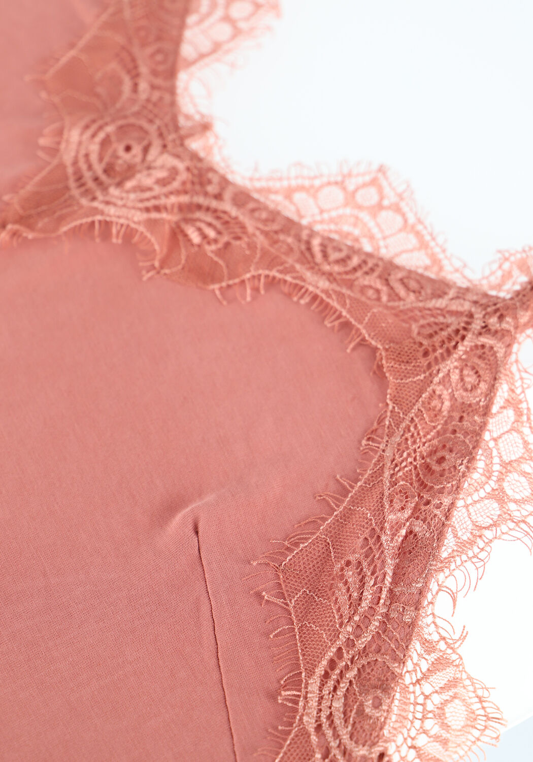 Orangene MSCH COPENHAGEN Top LILLIANE FENYA LACE SINGLET - large