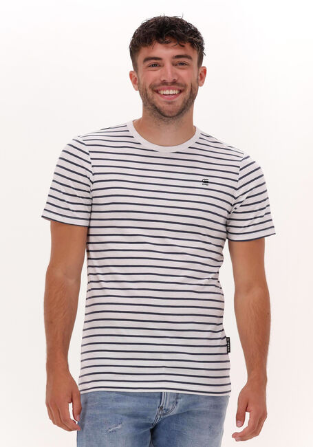 Graue G-STAR RAW T-shirt STRIPE SLIM R T - large