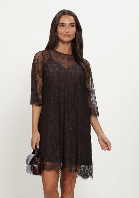 Schwarze Y.A.S. Minikleid SLWDAPHNE 3/4 SLEEVE LACE MIDI DRESS - large