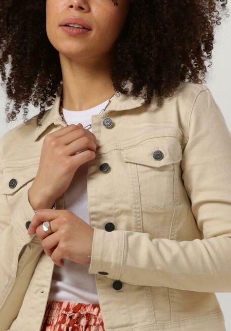 Beige OBJECT Jeansjacke OBJWIN NEW DENIM JACKET NOOS - large