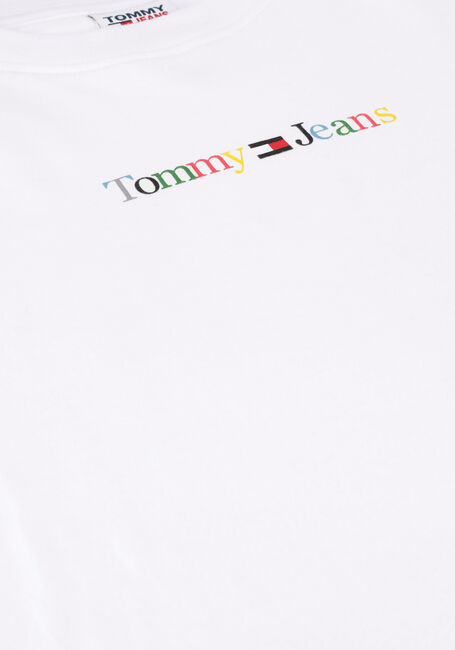 Weiße TOMMY JEANS T-shirt TJW REG COLOR SERIF LINEAR SS - large