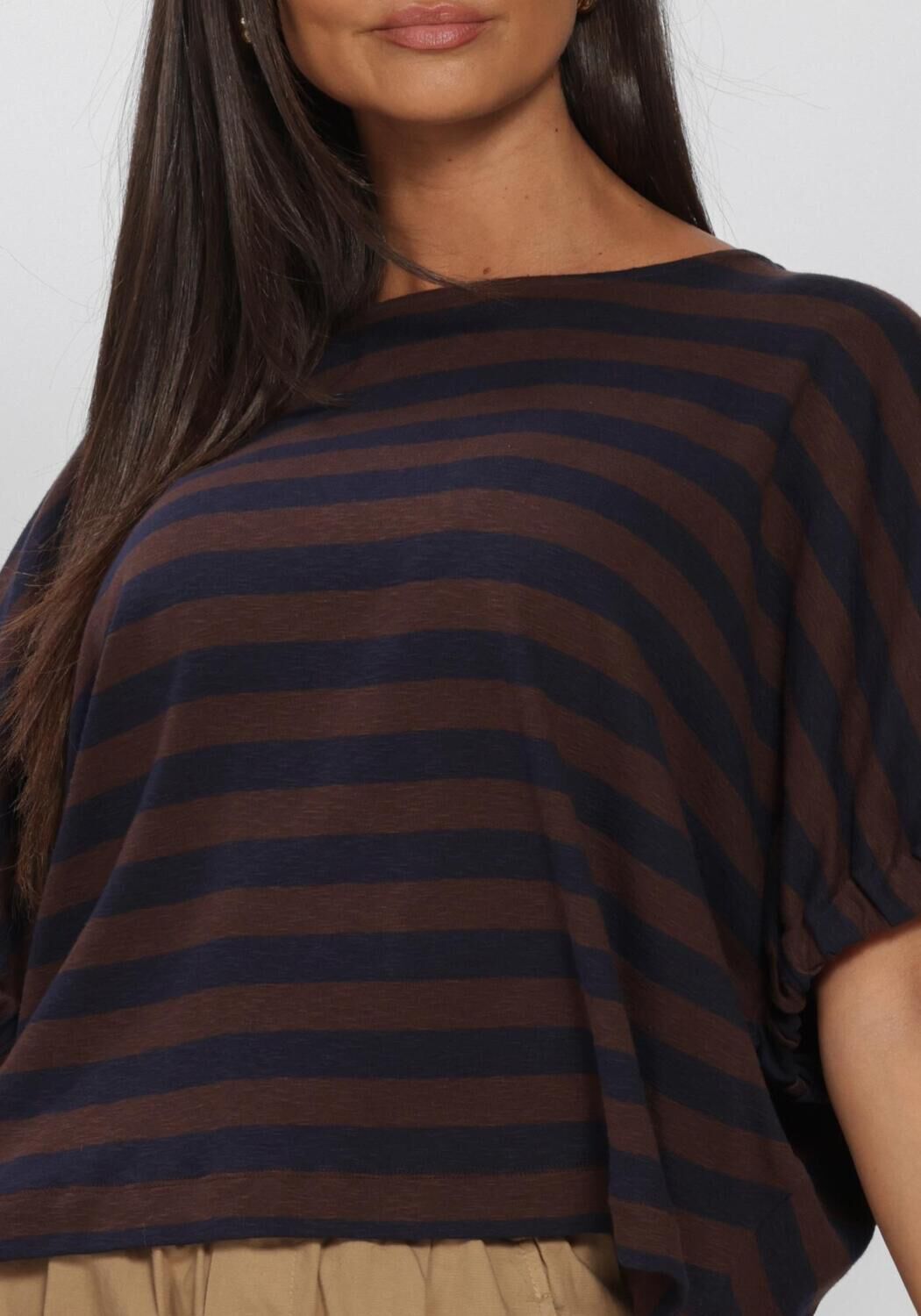 Braune BY-BAR Top MERLE BIG STRIPE TOP - large