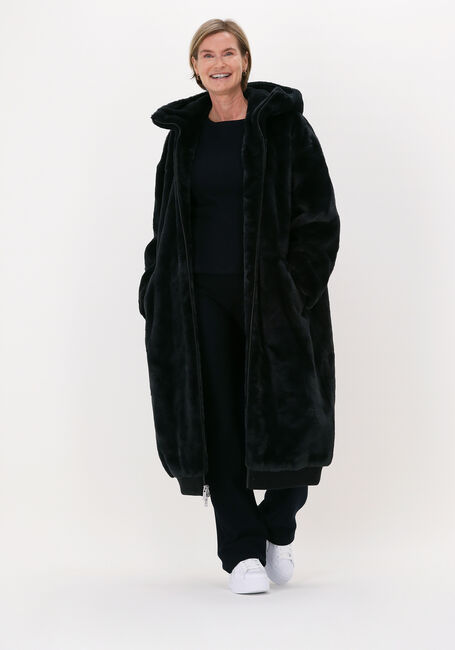 Schwarze UGG Fake-Fur-Jack W KOKO OVERSIZED FAUX FUR COAT - large