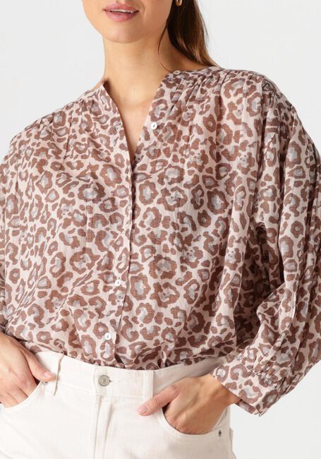 Braune BY-BAR Blusen LUCY CHETAAH BLOUSE - large