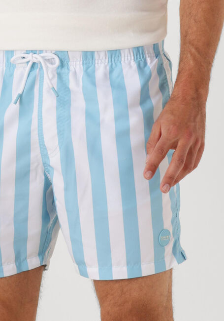 Hellblau SHIWI Badehosen MEN SWIMSHORT BROAD STRIPE - large
