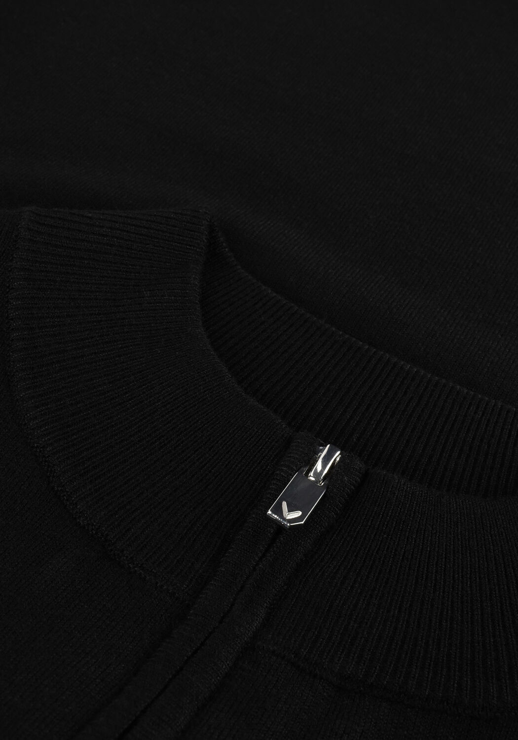 Schwarze PUREWHITE Pullover ESSENTIAL KNIT HALF ZIP LS - large