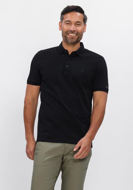 Schwarze CAST IRON Polo-Shirt SLIM FIT FINE PIQUE ESSENTIAL - large