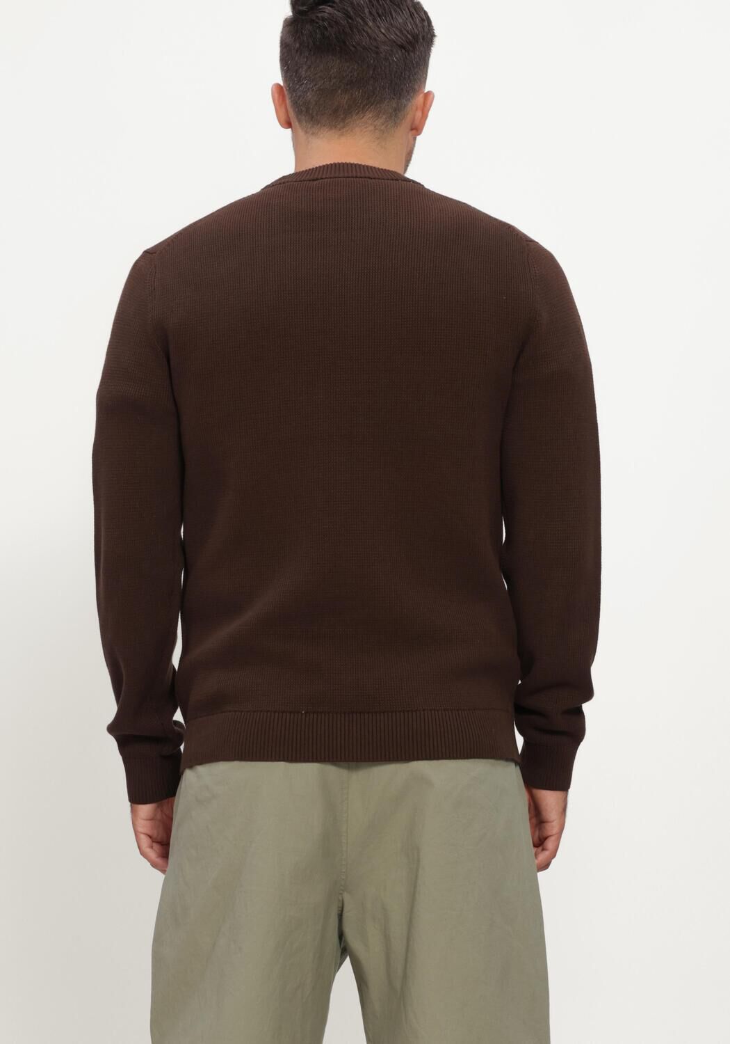 Blaue SELECTED MEN Pullover SLHDANE LS KNIT STRUCTURE CREW NECK NOOS - large