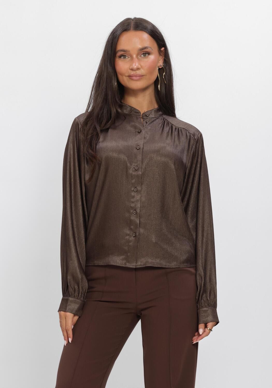 Braune AAIKO Blusen LIV PES 516 - large