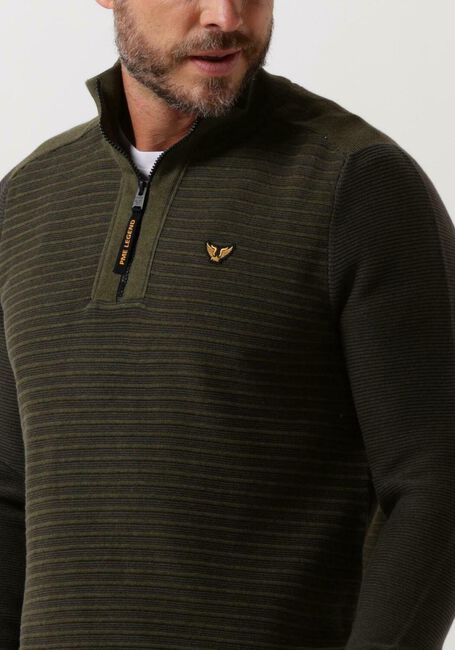 Grüne PME LEGEND Pullover HALF ZIP COLLAR COTTON KNIT - large