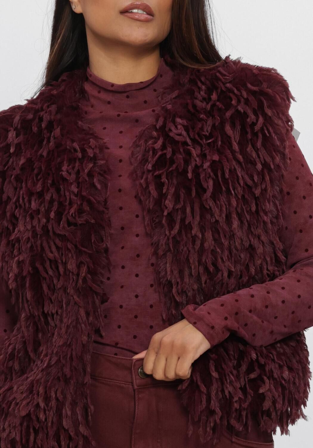 Bordeaux NUKUS Gilet MILA GILET FEATHER - large