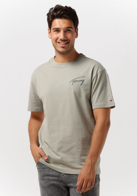 Beige TOMMY JEANS T-shirt TJM TOMMY SIGNATURE TEE - large