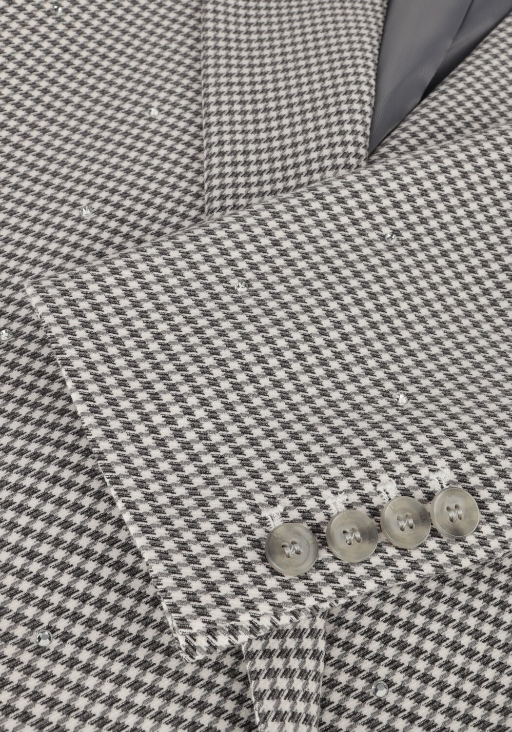 Graue ALIX THE LABEL Blazer LADIES WOVEN MINI CHECK BLAZER - large