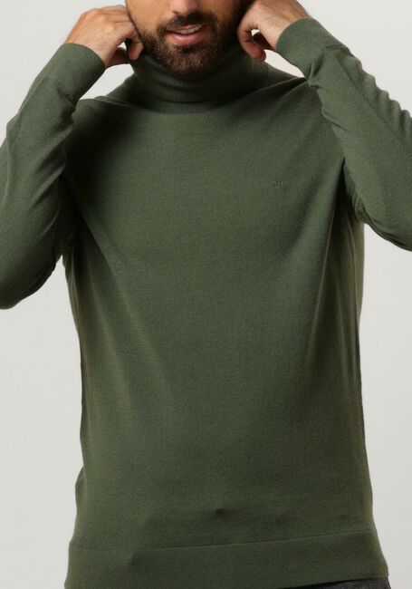 Dunkelgr&uuml;n CALVIN KLEIN Rollkragenpullover MERINO TURTLE NECK - large