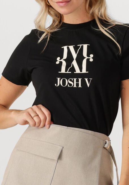 Schwarze JOSH V T-shirt JV DORIE MONOGRAM SLIM FIT T-SHIRT - large