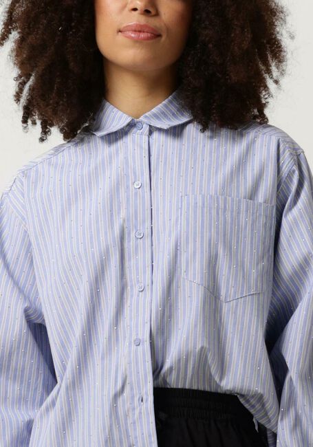 Blaue NEO NOIR Blusen DALMA STRIPE STONE SHIRT - large