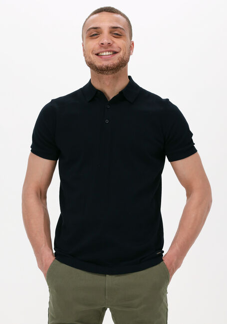 Schwarze DSTREZZED Polo-Shirt POLO S/S COTTON KNIT - large