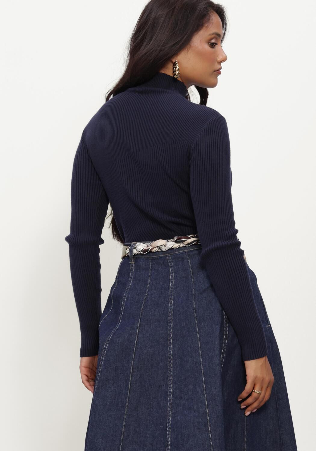 Dunkelblau CAROLINE BISS Rollkragenpullover 4200 - large