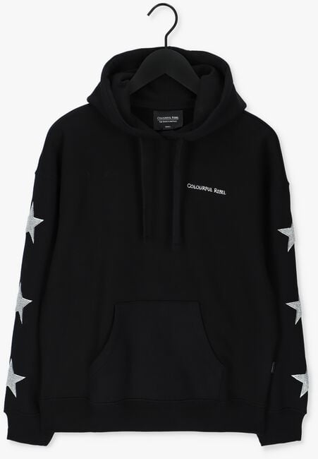 Schwarze COLOURFUL REBEL Sweatshirt STAR TOWELLING OVERSIZED HOODI - large