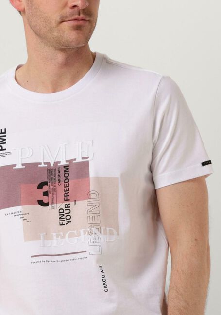 Weiße PME LEGEND T-shirt SHORT SLEEVE R-NECK SINGLE JERSEY MERCERISED - large