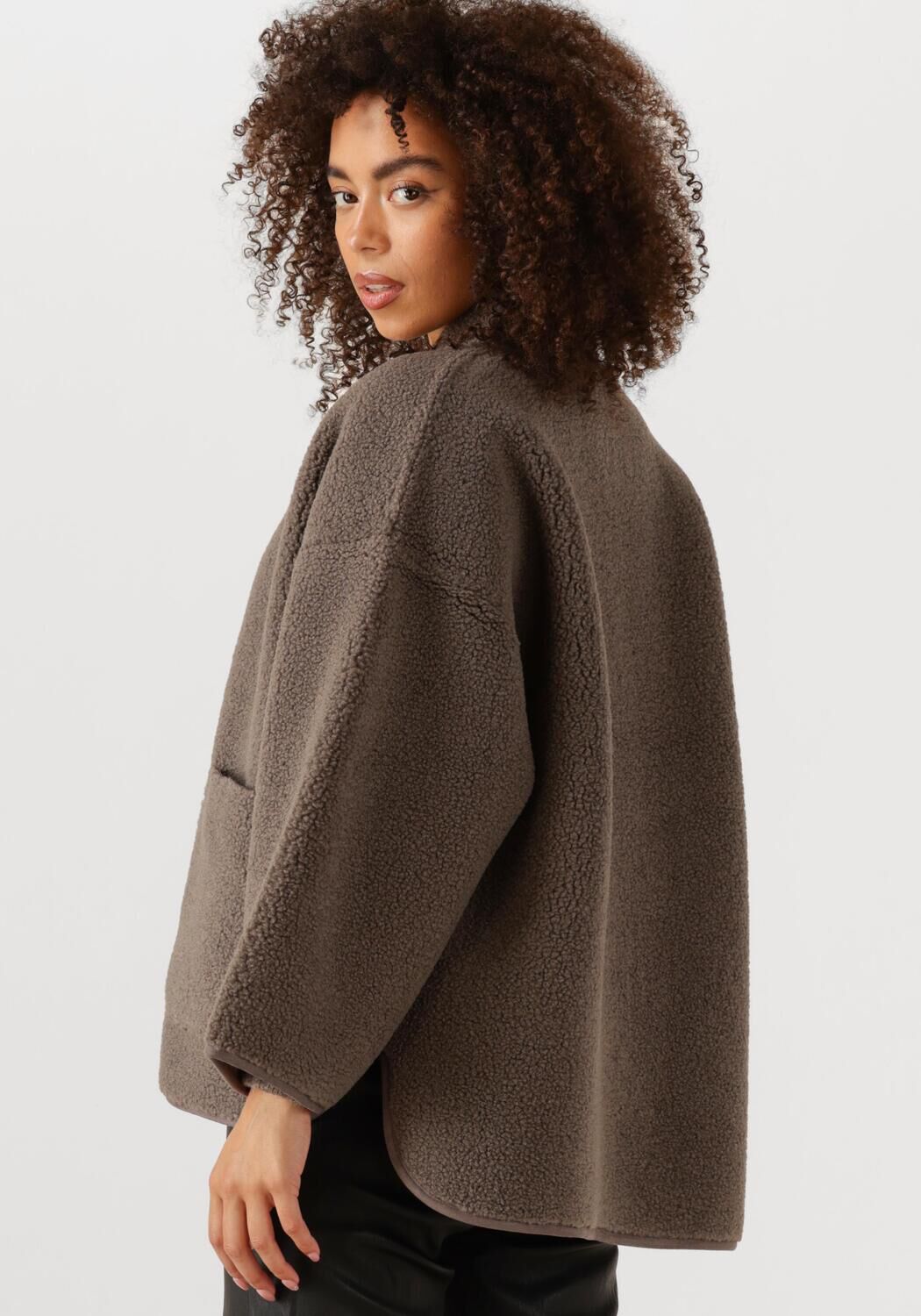 Taupe KNIT-TED Teddy-Jacke JOKO - large