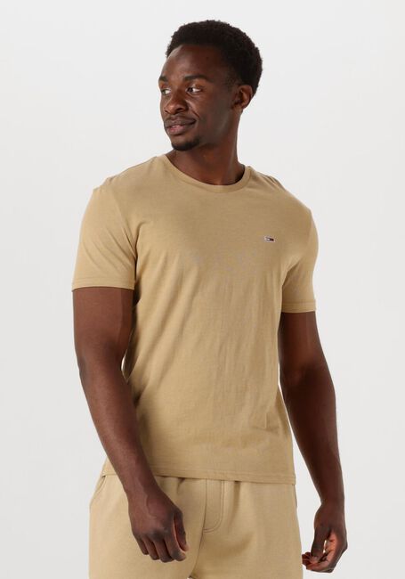Beige TOMMY JEANS T-shirt TJM XSLIM JASPE HTR TEE EXT - large