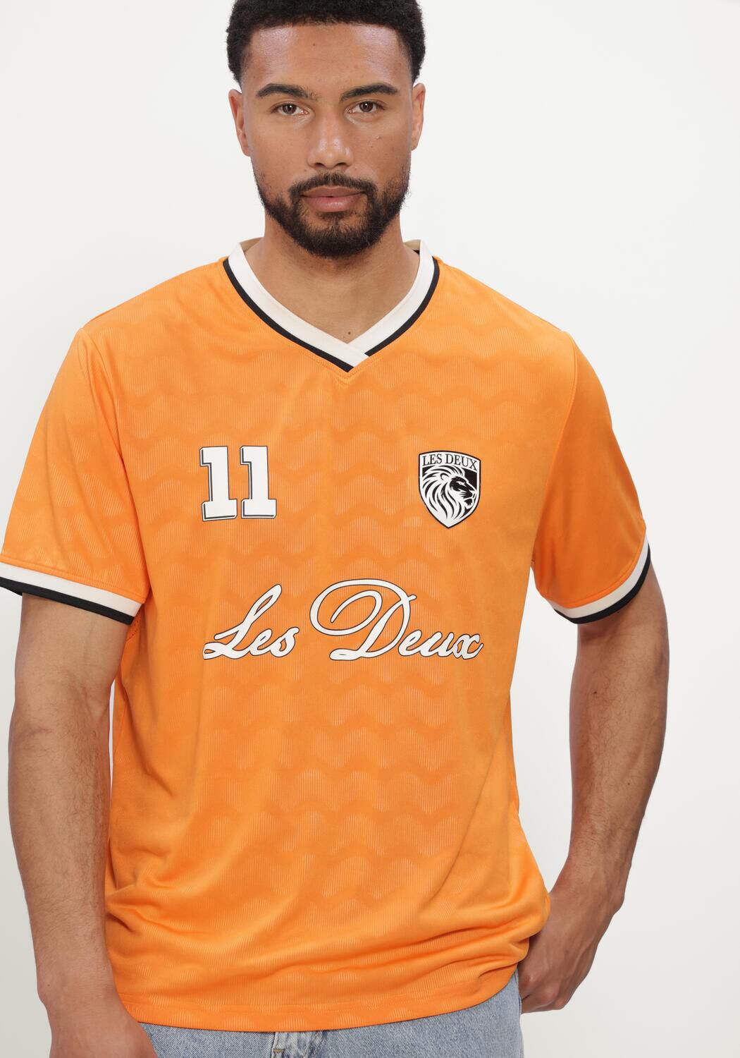 Orangene LES DEUX Polo-Shirt NETHERLAND FOOTBALL JERSEY - large