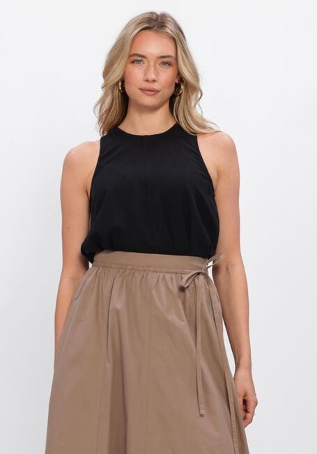 Schwarze SELECTED WOMEN Top SLFLUISA SL LINEN BLEND TOP - large