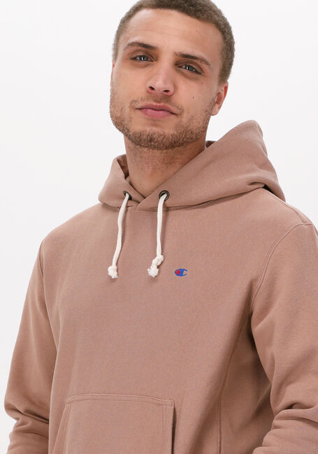Braune CHAMPION Sweatshirt HOODED SWEATSHIRT MEN - large