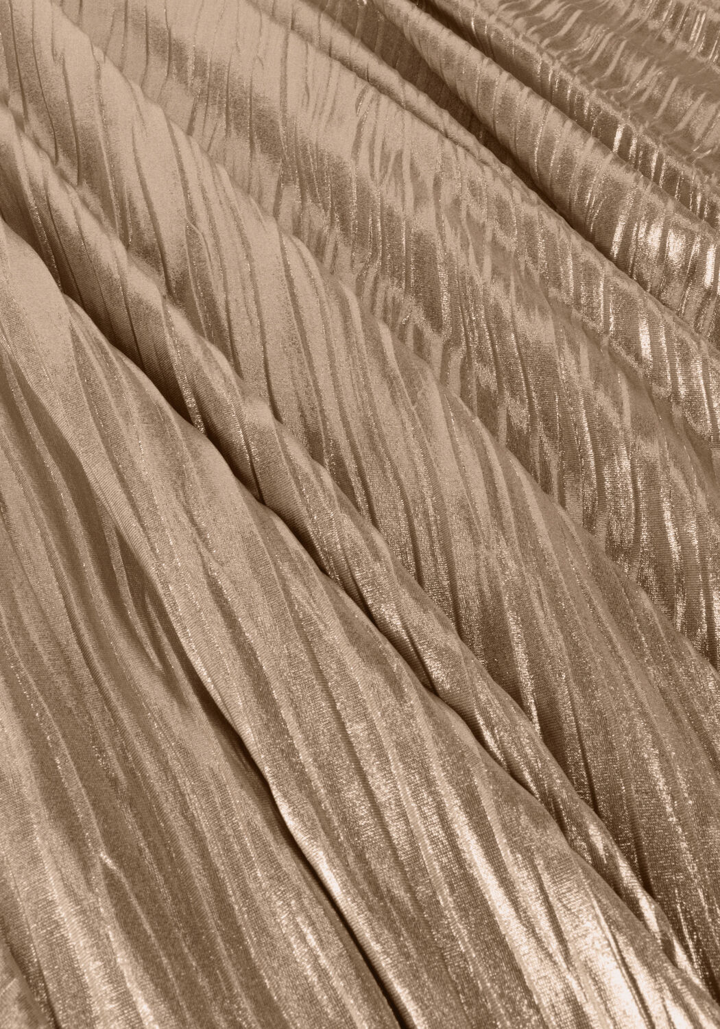 Bronzefarbene ACCESS Maxirock TEXTURED METALLIC EFFECT MAXI SKIRT - large