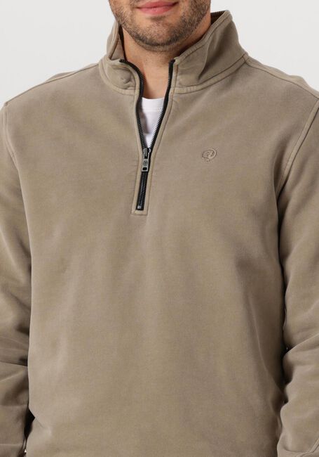 Beige CAST IRON Pullover REGULAR FIT PEACHED OVERDYE - large