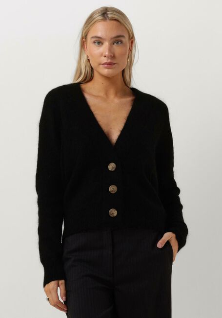 Schwarze SECOND FEMALE Strickjacke BROOKLYN KNIT CARDIGAN - large