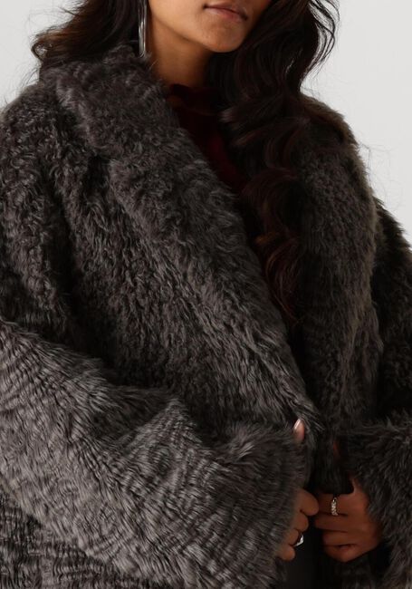 Graue STAND STUDIO Fake-Fur-Jack NICOLE COAT - large