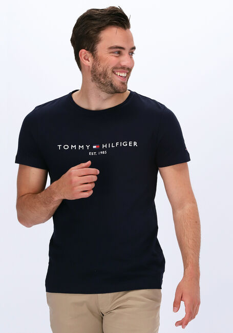 Blaue TOMMY HILFIGER T-shirt TOMMY LOGO TEE - large