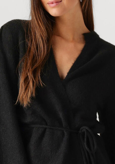 Schwarze MSCH COPENHAGEN Strickjacke MSCHGUSTEL HOPE WRAP CARDIGAN - large